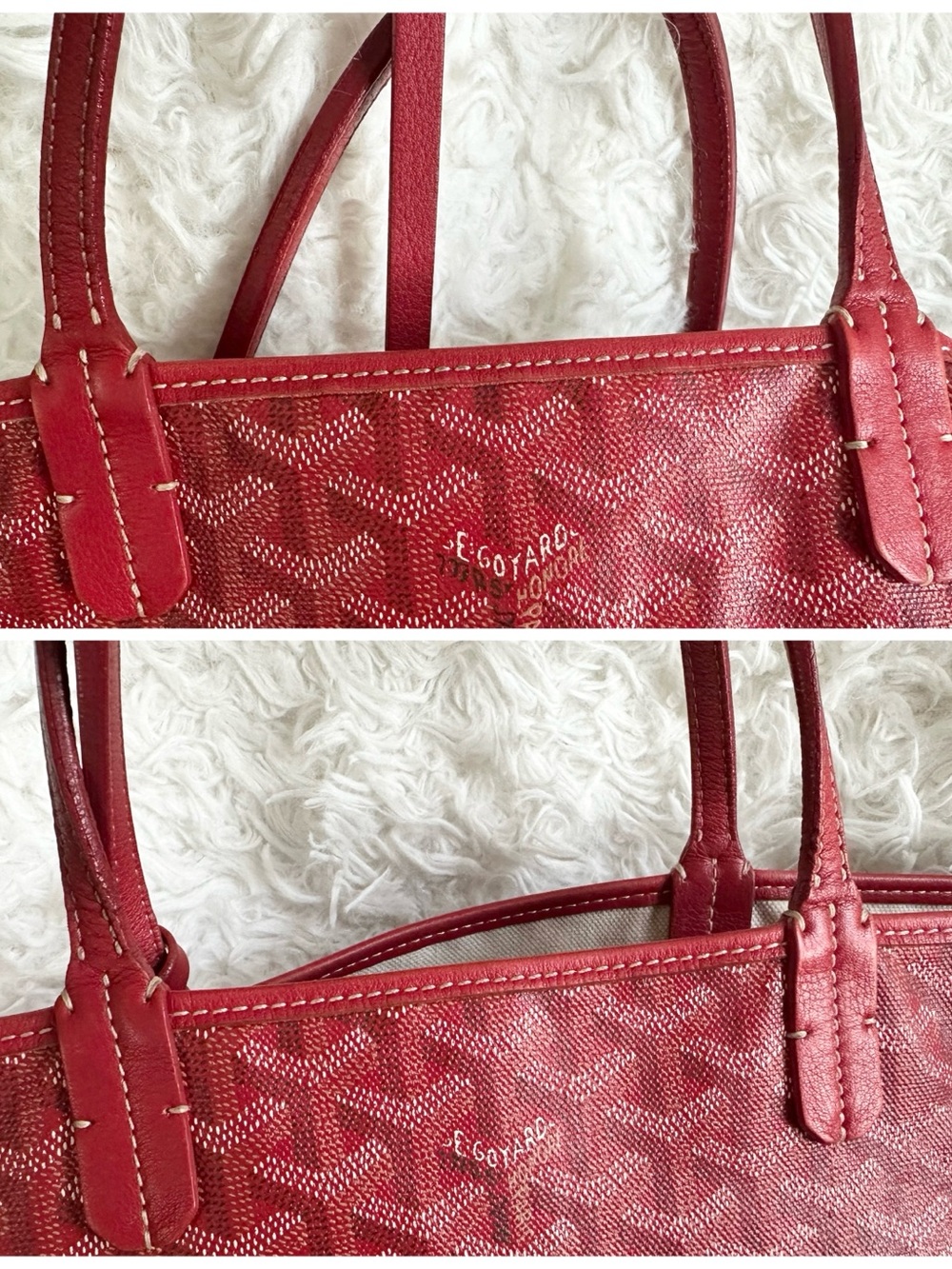 Goyard Saint Louie PM Tote Bag in Red Color - Picture 7 of 12